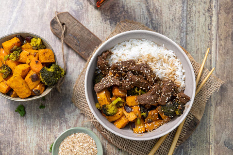 Sesame-Beef Rice Bowl